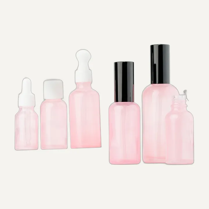 Foto Botol pump pink, tutup ulir